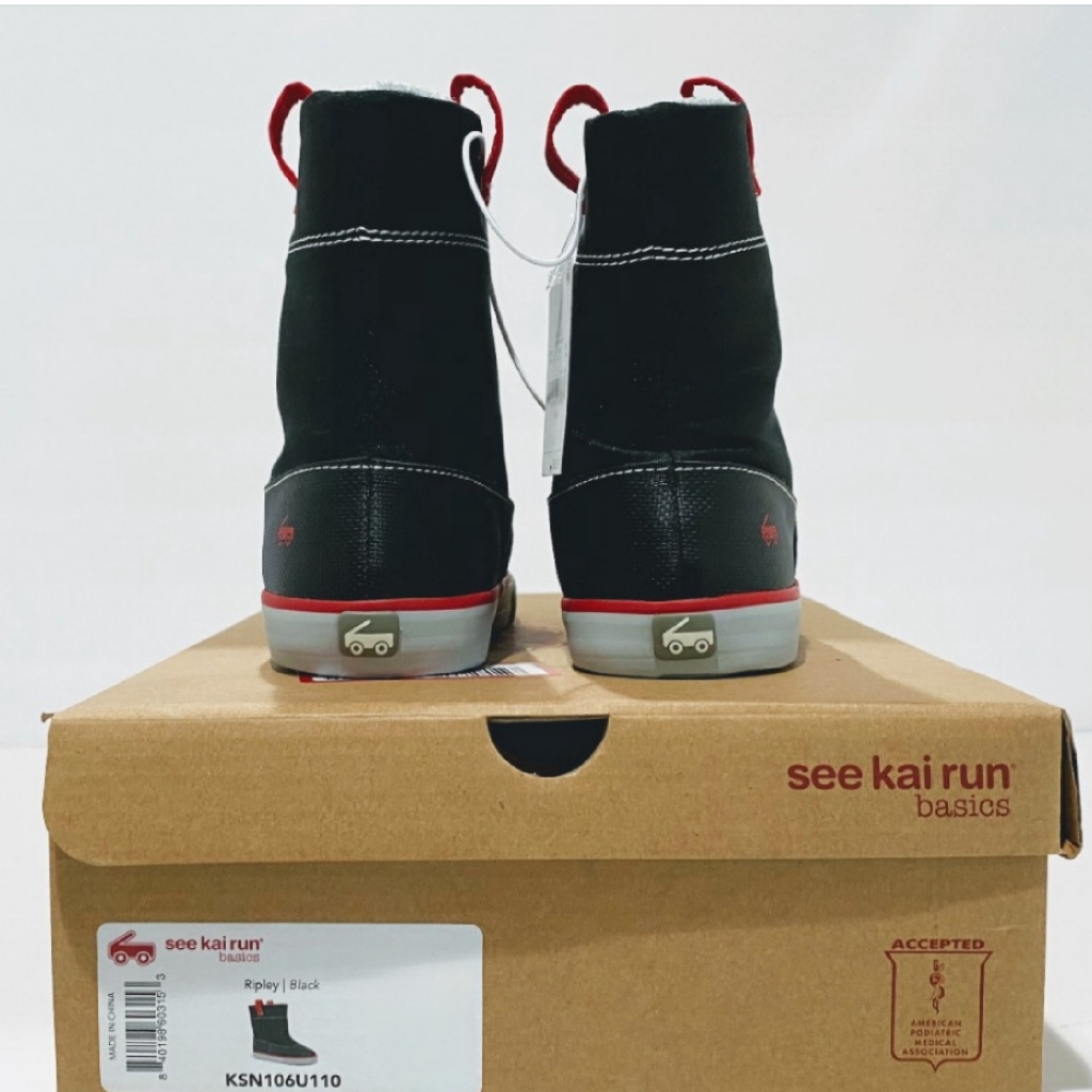 See Kai Run Ripley Boots Black Red Trim — image 4 of 8